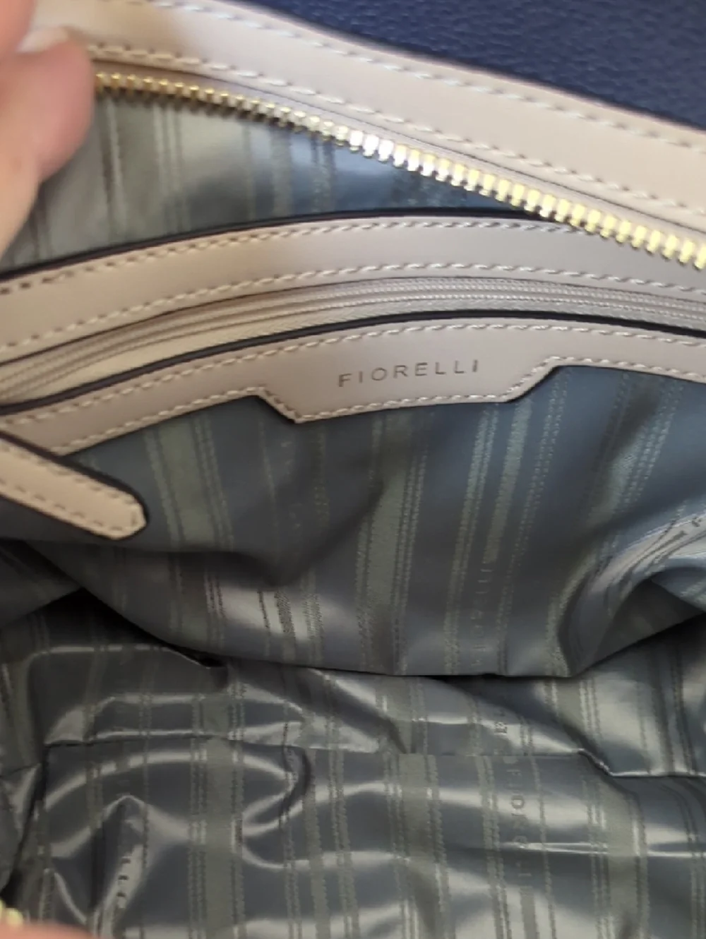 Fiorelli Mia Grab Bag Two-Tone Cream & Navy Satchel